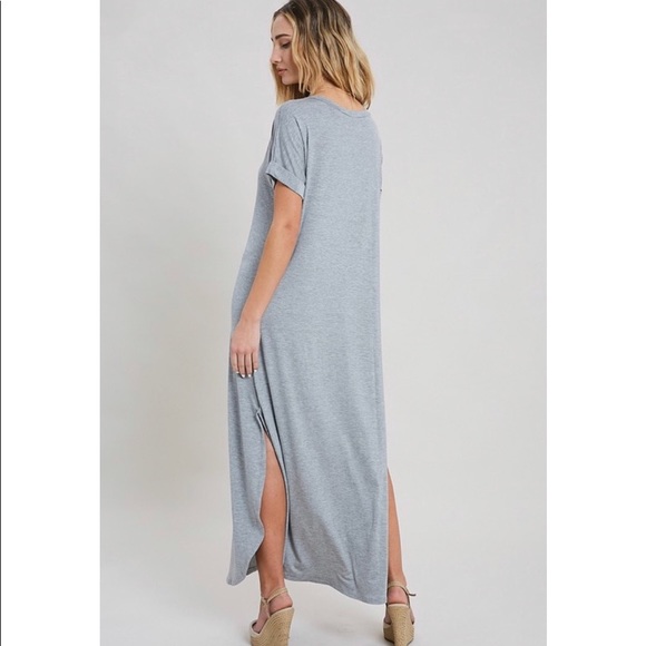 NEW! Gray Maxi Dress! - Picture 4 of 6